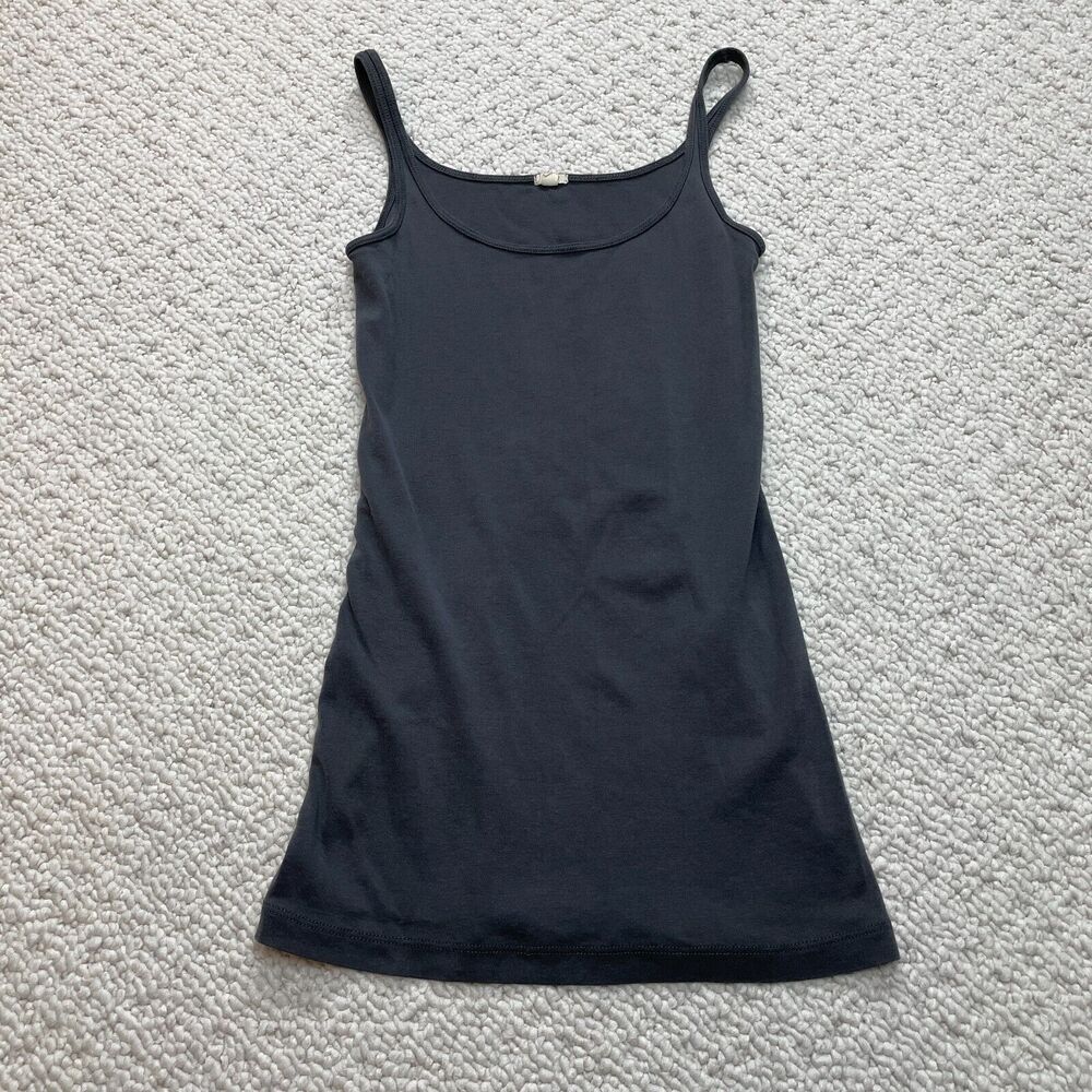 J.Crew Tank Top Shirt Girls Medium Dark Gray Charcoal Sleeveless Comfort Cotton